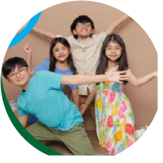 Children laughing and playing together at the centre